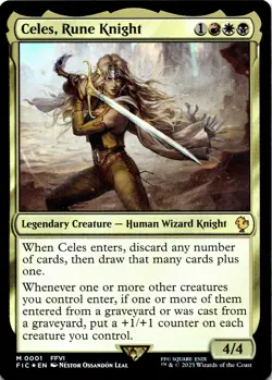 MTG Celes, Rune Knight (1) | NM Foil | Cmd: Final Fantasy (FIC) - Image 2