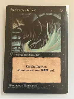 Dark Ritual MTG Core Set 4th Edition Regular German Edition RARE - Image 1