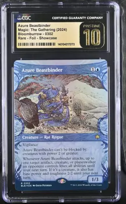 AZURE BEASTBINDER Bloomburrow Showcase Foil Rare CGC 10 MTG [Nostalgium] - Image 1