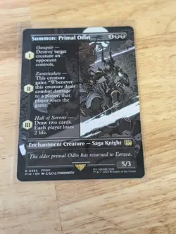 Magic the Gathering Summon: Primal Odin R 0365 Final Fantasy Borderless NM/M - Image 1