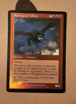 MTG Scourge of Valkas (Retro Frame) x1 NM *FOIL* from Secret Lair - Image 1