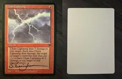 Chain Lightning ARTIST PROOF Legends Signed By Sandra Everingham Magic Mtg - Image 1
