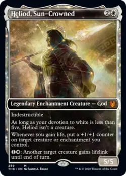 Light Play, English MTG Foil Heliod, Sun-Crowned - Foil - Showcase Theros Beyond - Image 1