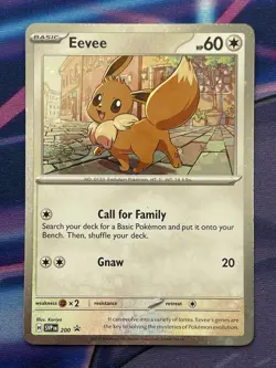Pokemon TCG Destined Rivals - Eevee SVP 200 Checklane Blister Promo (Cosmo Holo) - Image 1