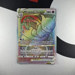 Pokemon TCG Mewtwo VStar Pokemon Go 079/078 Rainbow Secret Rare NM/M - Image 1