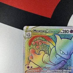 Pokemon TCG Mewtwo VStar Pokemon Go 079/078 Rainbow Secret Rare NM/M - Image 2