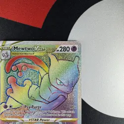 Pokemon TCG Mewtwo VStar Pokemon Go 079/078 Rainbow Secret Rare NM/M - Image 3
