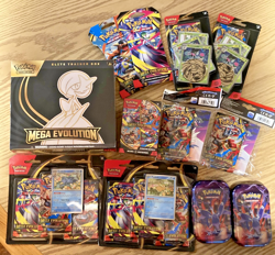 Pokemon TCG: Mega Evolution Sealed Lot (ETB, Bundle, 3-packs, Blisters, Sleeves) - Image 1