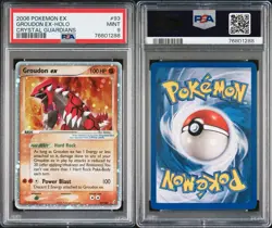 2006 POKEMON EX CRYSTAL GUARDIANS #93 GROUDON EX-HOLO PSA 9 - Image 3