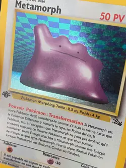 CARTE POKEMON METAMORPH 3/62 EDITION 1 FR HOLO WIZARDS FOSSILE - TBE+ - Image 2