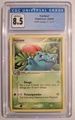 2006 Pokemon Pop Series 3 #14 Ivysaur MINT+ 8.5 CGC Pokemon TCG Vintage - Image 1