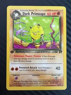 Pokemon TCG Dark Primeape 43/82 1st Edition Team Rocket LP - Image 1