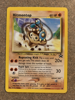 Hitmontop Pokemon WOTC Black Star Promo # 37 HP 60 NM - Image 1