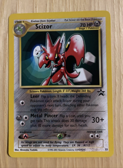 SCIZOR BLACK STAR PROMO 33 Pokemon WOTC NM - Image 1
