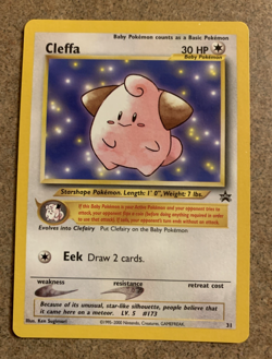 2001 CLEFFA BLACK STAR PROMO #31 POKEMON TCG NM - Image 1
