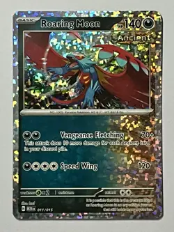 Roaring Moon 011/015 (NM) Holo Rare 2025 McDonald’s Promo Exclusive Pokemon - Image 1