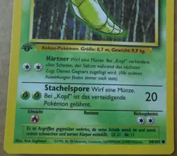 German Safcon 54/102 Common Non-Holo 1st Edition "Metapod" Base Set Pokemon NM - Image 3