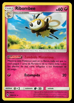 Pokemon - SM - Lost Thunder Ribombee 146/214 Rare - NM - Image 1