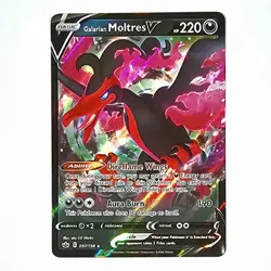 Pokemon Card GALARIAN MOLTRES V Ultra Rare 097/198 Sword and Shield Engl. NM - Image 1