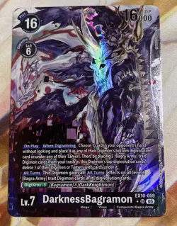 Digimon Card Game DarknessBagramon EX10-059 SR Alt Art Foil NM - Image 1