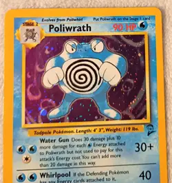 Pokemon Rare Holo shiny Pokemon Card Poliwrath 15/130 Out of Print Bargain - Image 2