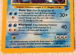 Pokemon Rare Holo shiny Pokemon Card Poliwrath 15/130 Out of Print Bargain - Image 3