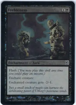 FOIL Feebleness Time Spiral Common - MTG Magic the Gathering Card - Image 1