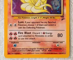 Ninetales 13/130 Holo Rare Pokemon Card 1999 Black Flame Great Condition - Image 4
