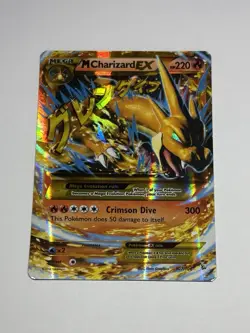 Pokemon TCG M Charizard EX Secret Holo Ultra Rare Card 107/106 XY Flashfire NM - Image 1