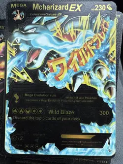 Mega gold Mcharizard EX HP230 Wild Blaze Pokemon Card - Image 1