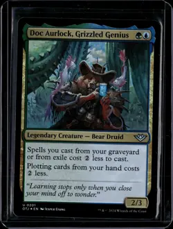 Doc Aurlock,, Grizzled Genius - 201 - Foil - OTJ - NM - MTG Magic the Gathering - Image 1