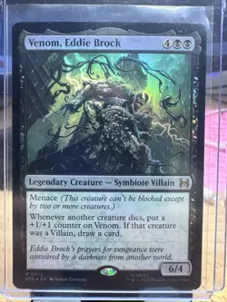 NM Foil Venom, Eddie Brock, MTG, Marvel's Spider-Man, Magic the Gathering, 12 - Image 1