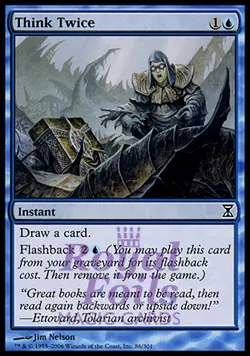 Think Twice 1x FOIL TSP MTG Time Spiral Common MINT blue - Image 1