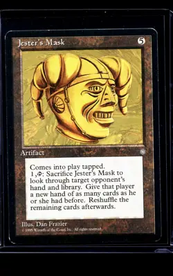 1995 MTG Magic The Gathering Ice Age Vintage Jester's Mask MP - Image 1