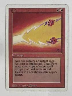 Fork Revised HP Heavy Play MTG Magic The Gathering A - Image 1