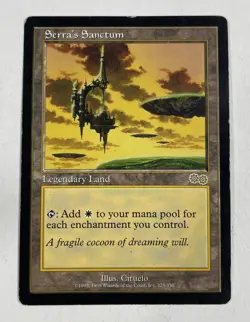 Serra’s Sanctum Urzas Saga HP Heavy Play MTG Magic The Gathering - Image 1