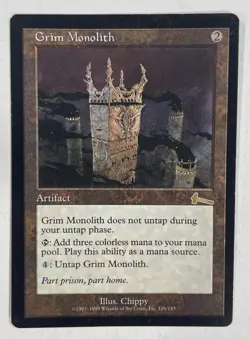Grim Monolith Urzas Legacy LP Light Play MTG Magic The Gathering A - Image 1