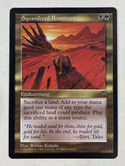 Squandered Resources Visions LP Light Play MTG Magic The Gathering - Image 1