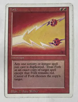 Fork Revised MP Moderate Play MTG Magic The Gathering B - Image 1