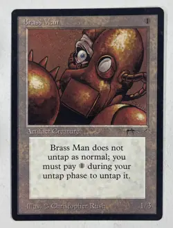 Brass Man Arabian Nights LP Light Play MTG Magic The Gathering - Image 1
