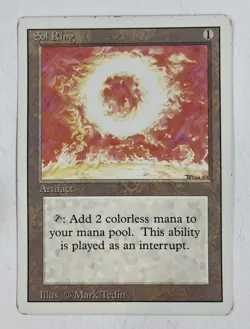 Sol Ring Revised MP Moderate Play MTG Magic The Gathering E - Image 1