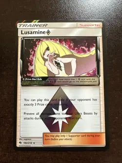 Lusamine 182/214 Prism Rare Holo NM Pokemon TCG Lost Thunder - Image 1