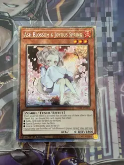 Yugioh Ash Blossom & Joyous Spring RA04-EN025 Platinum Secret Rare 1st Ed. NM - Image 1