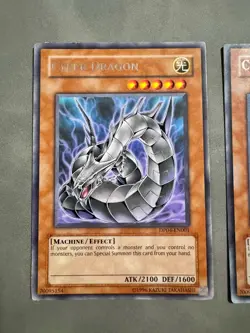 Yugioh Cyber Dragon DP04-EN001 Rare Unlimited Ed LP X2 - Image 2