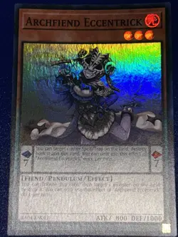 Yugioh! Archfiend Eccentrick - RA04-EN017 - Super Rare - 1st Edition Near Mint, - Image 1