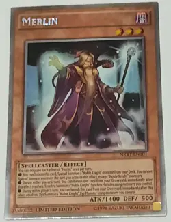 Yugioh Merlin Effect NKRT-EN001 Platinum Rare Limited Edition TCG Card - Image 2