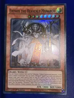 Yugioh! Ehther the Heavenly Monarch - RA04-EN018 - Super Rare - 1st Edition Near - Image 1