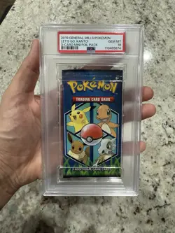 PSA 10 Pokemon 2019 General Mills 3 Card Booster Pack LOW POP - Image 1