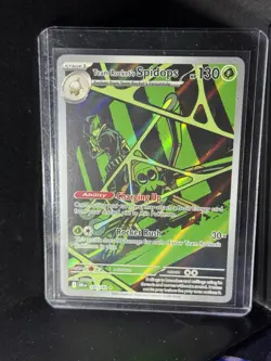 Pokemon TCG Team Rockets Spidops Illustration Rare Card 187/182 Destined Rivals - Image 1