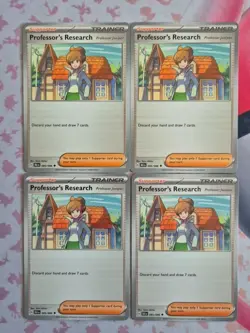 Pokemon TCG Professors Research 085/086 ×4 Playset Black Bolt Trainer Card - Image 1
